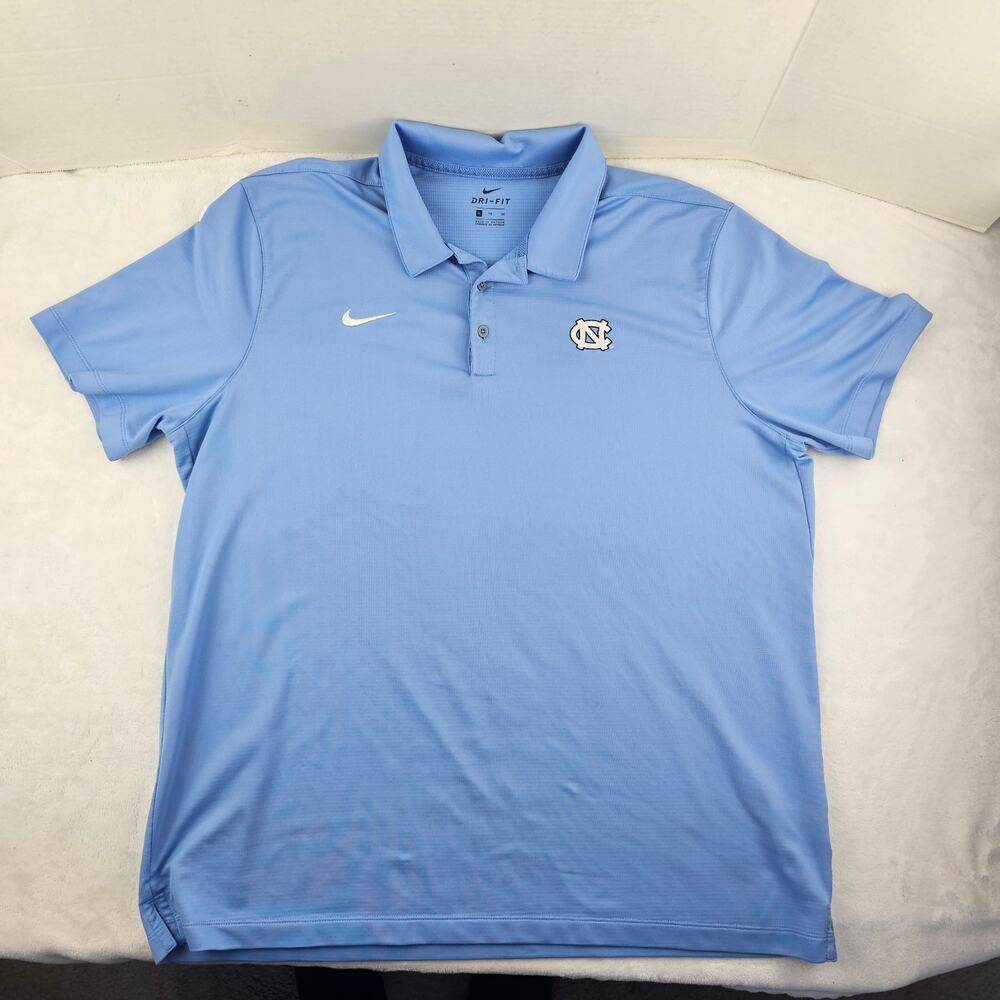 Nike Dri-Fit North Carolina Tarheel Men's Polo Shirt  Carolina Blue Size XL